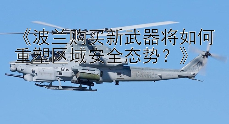 《波兰购买新武器将如何重塑区域安全态势？》