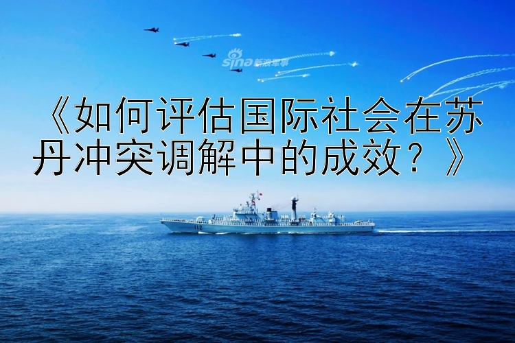 《如何评估国际社会在苏丹冲突调解中的成效？》